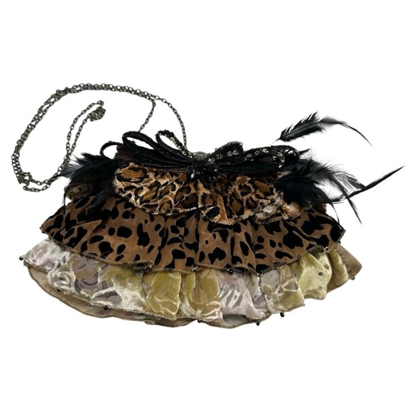 Mary Frances RARE Animal Print Pounce Motif Designer Handbag - Picture 5 of 9